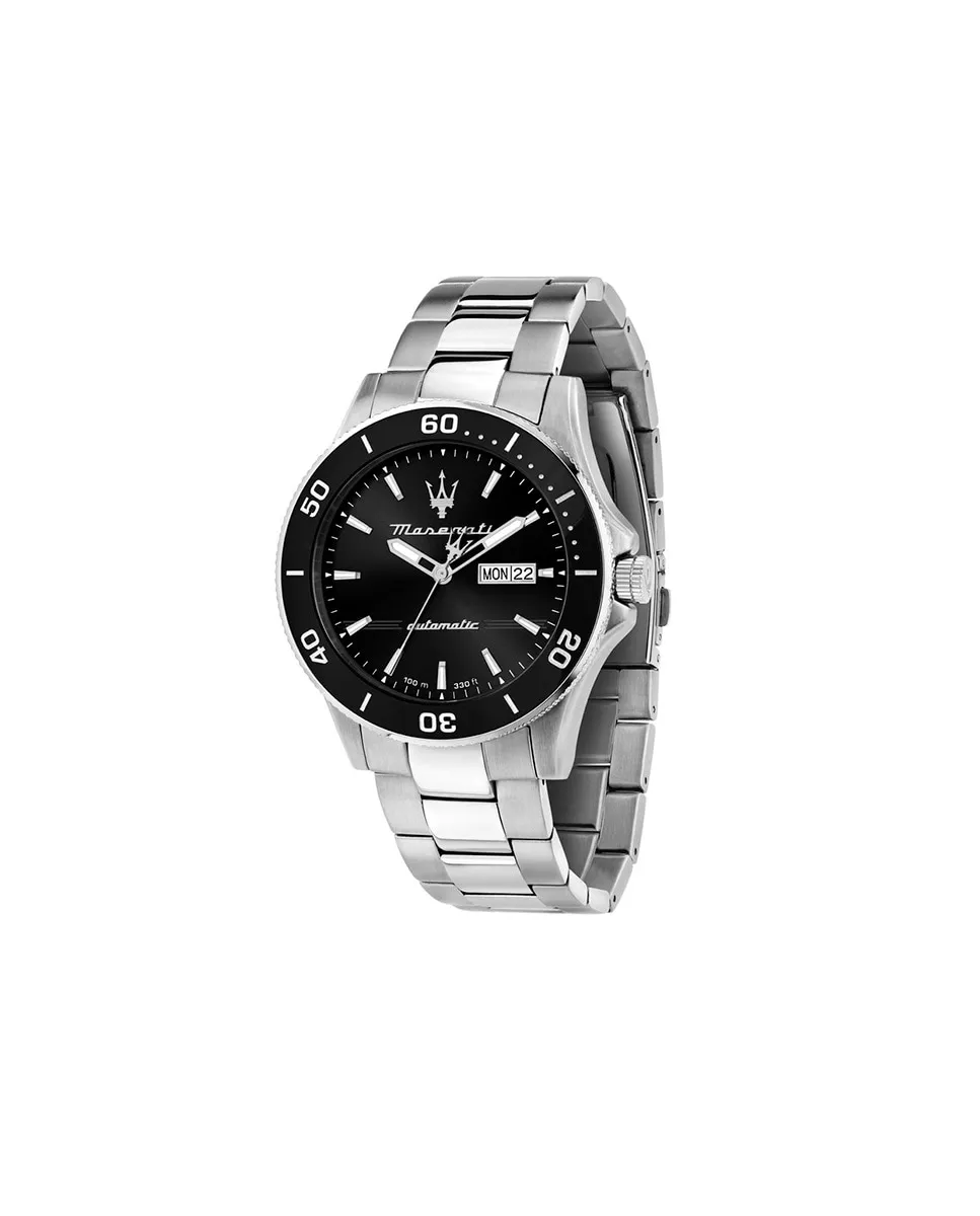 

Stile R8823100002 мужские часы с автоматическим подзаводом из стали и серебряного ремешка Maserati, серебряный