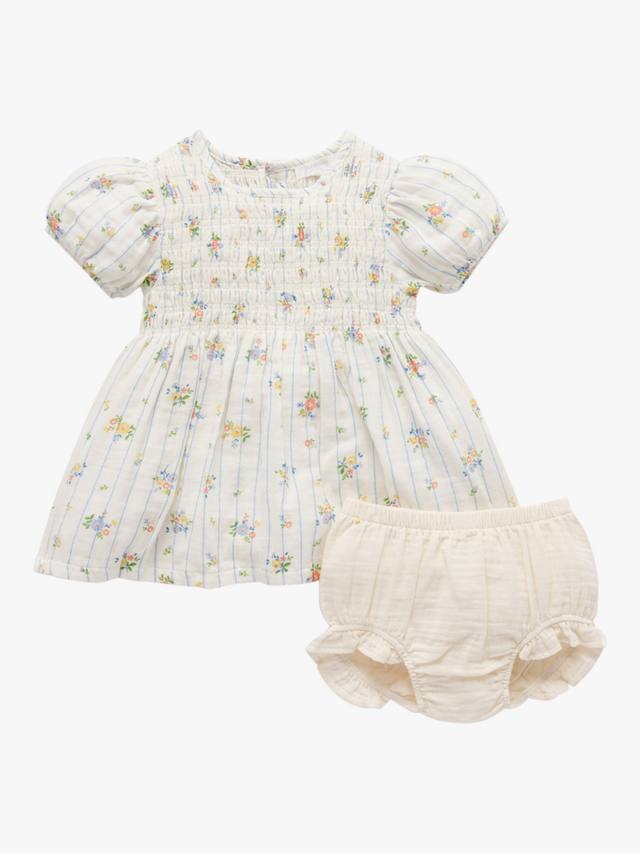 

Детское платье и шаровары из органического хлопка Purebaby, цвет Nautical Floral