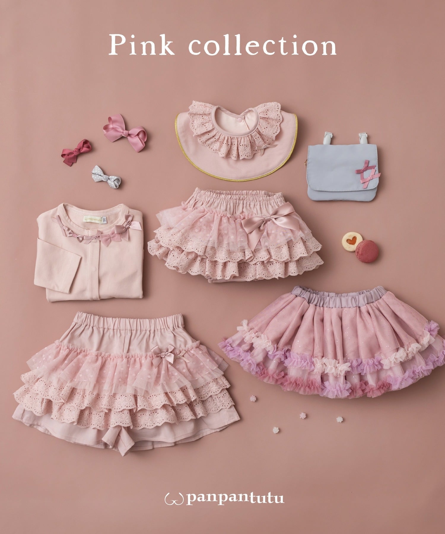 Брюки Кюлоты/Вечеринка с рюшами [Cinnamoroll/My Melody/Solid] Panpantutu, Angel Pink — фото 2