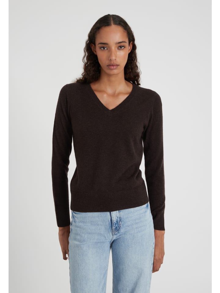 

Style Republic Кашемировый свитер с V-образным вырезом, кофейного цвета