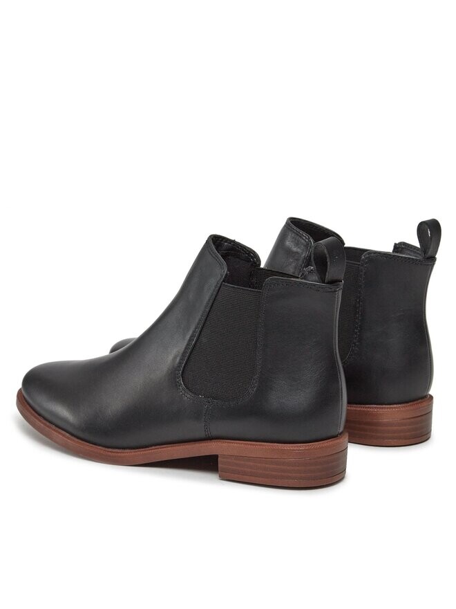 Ботинки женские Clarks на плоской подошве, черный — фото 3
