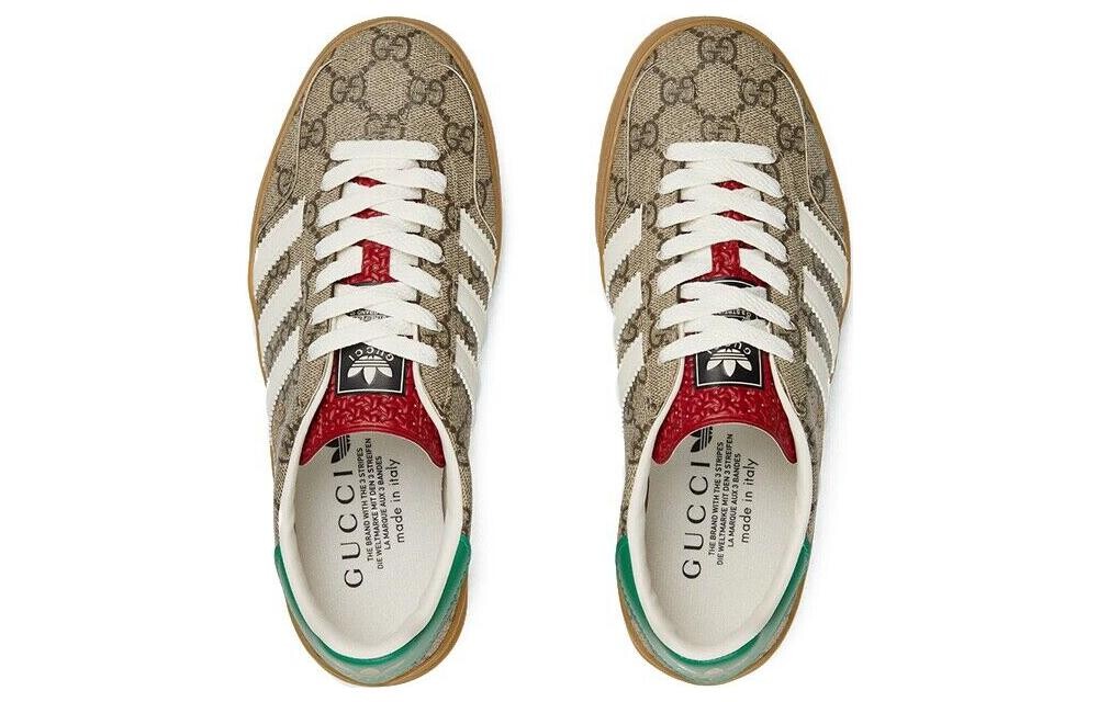 Кроссовки женские Gucci Gazelle, бежевый — фото 4