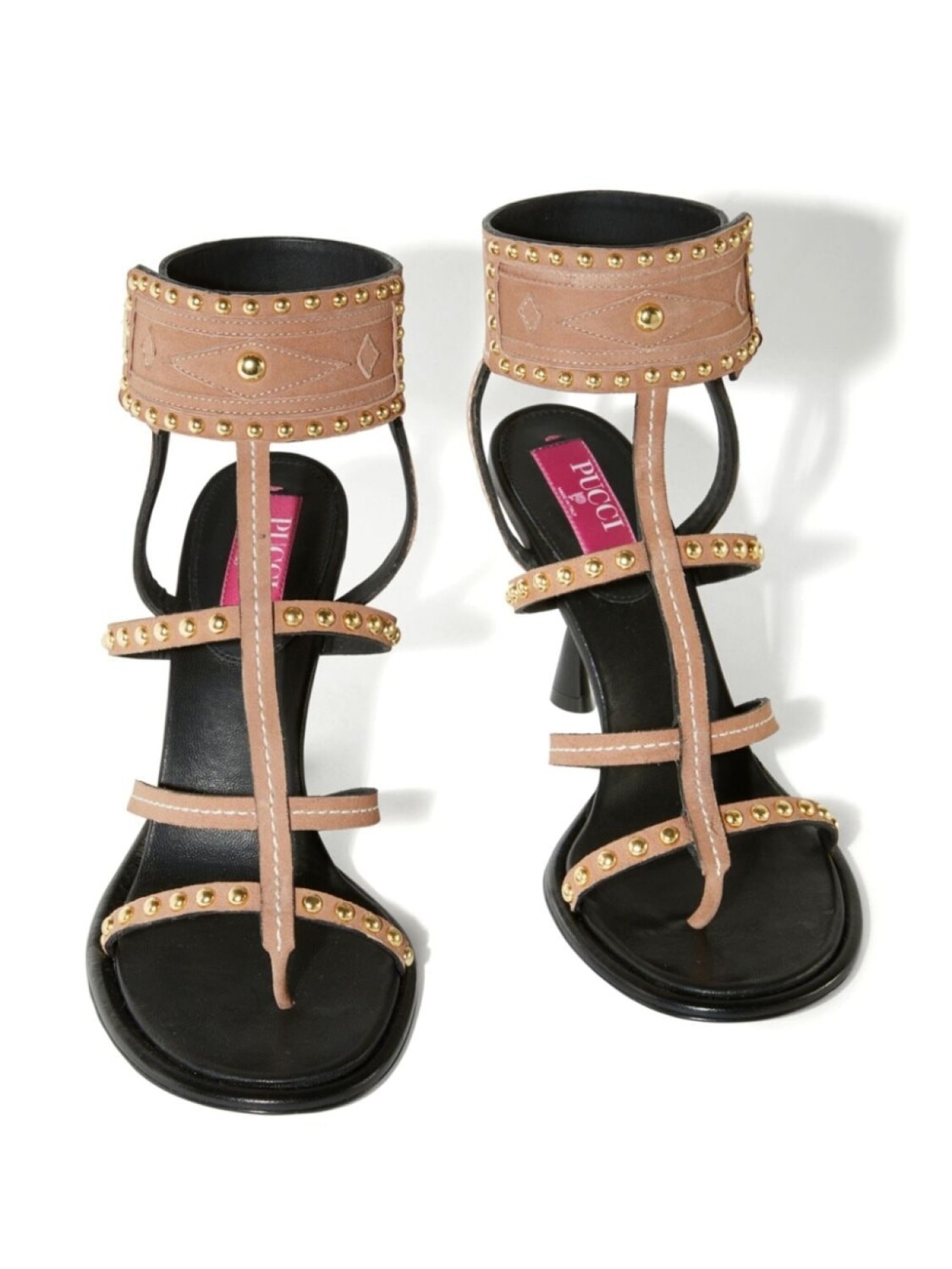 Босоножки Emilia с заклепками PUCCI, коричневый