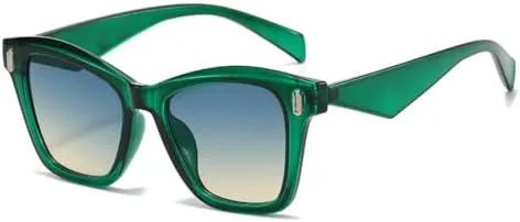 

Женские солнцезащитные очки, модные винтажные солнцезащитные очки для женщин, защита от УФ-излучения UV400, мужские, зеленые, один размер MTZJH, One Color