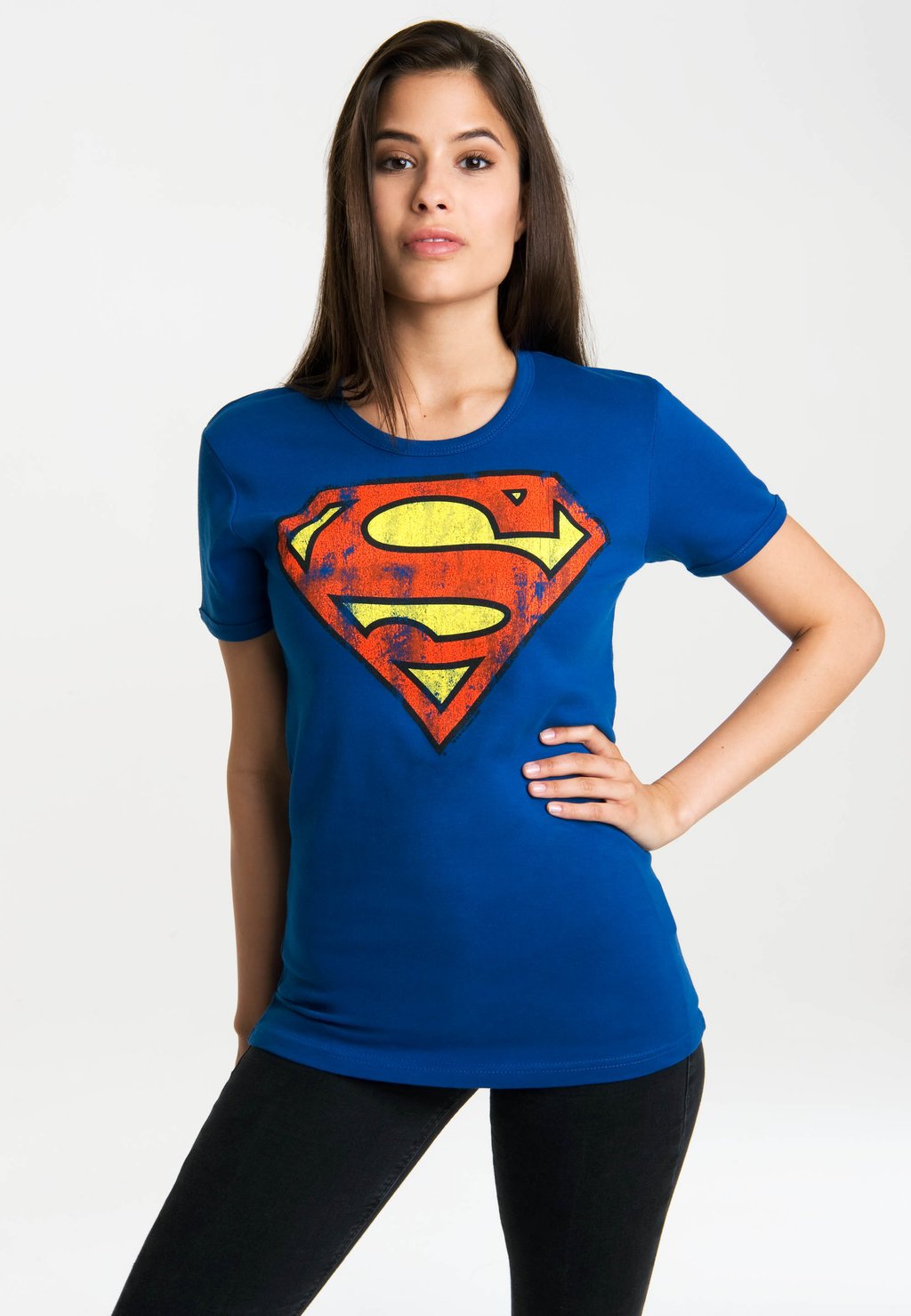 

Футболка с принтом T-SHIRT SUPERMAN-LOGO LOGOSHIRT, синий