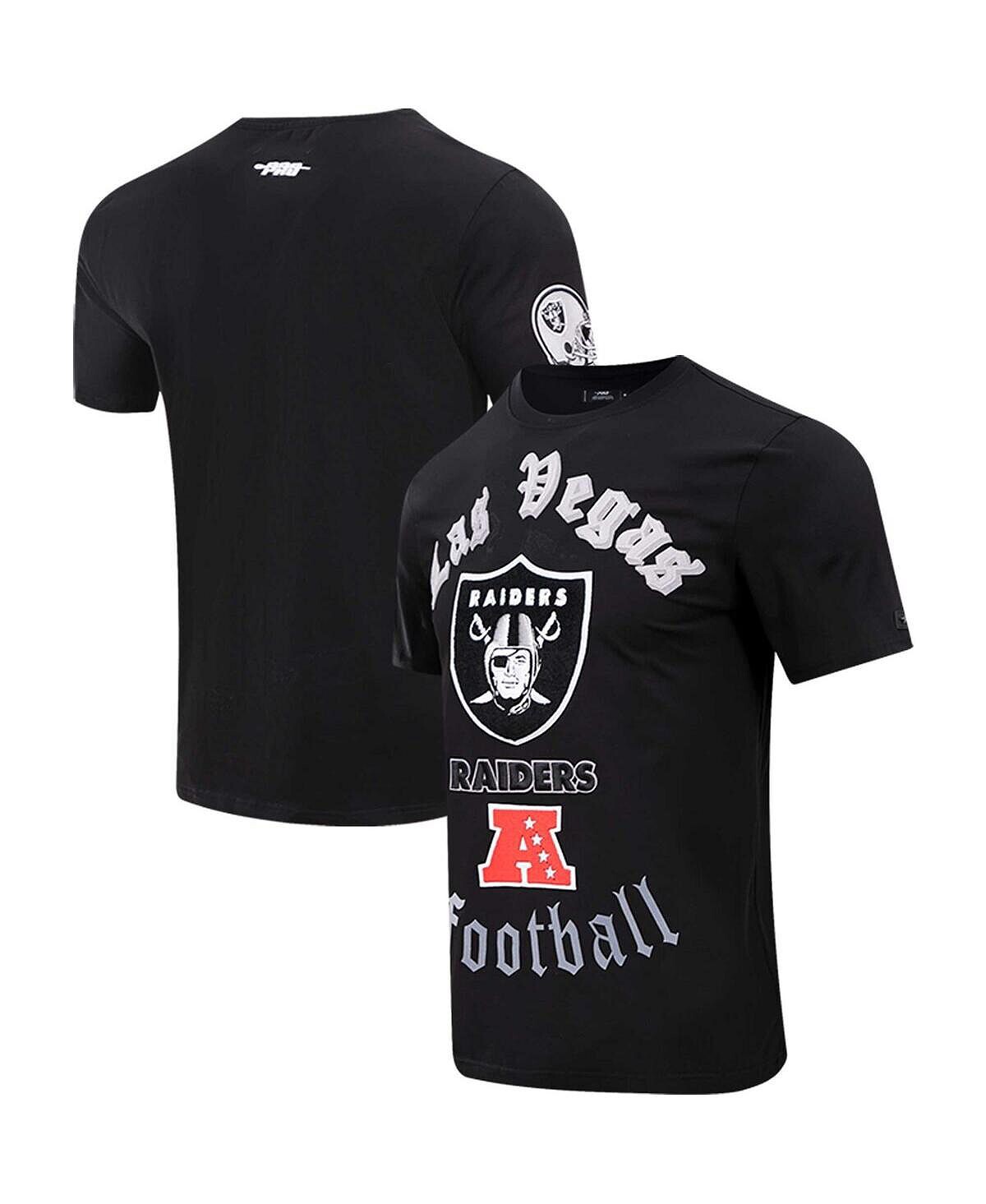 

Мужская черная футболка Las Vegas Raiders Old English Pro Standard, Черный, Мужская черная футболка Las Vegas Raiders Old English Pro Standard
