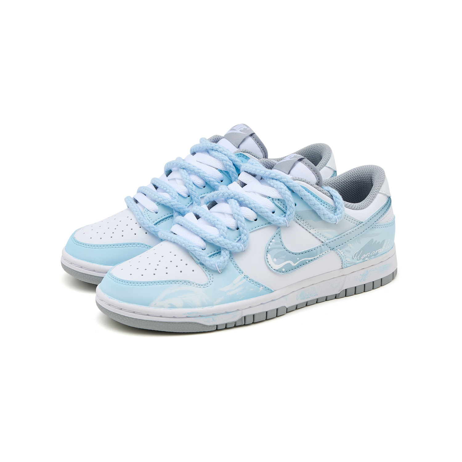 Dunk Island Journal SAML низкие детские баскетбольные кроссовки sky blue Nike, синий — фото 3