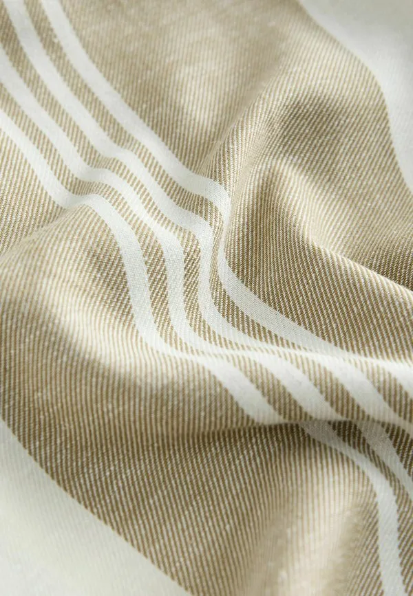 Широкие брюки в полоску, стандартного кроя Next, Brown Cream — фото 2