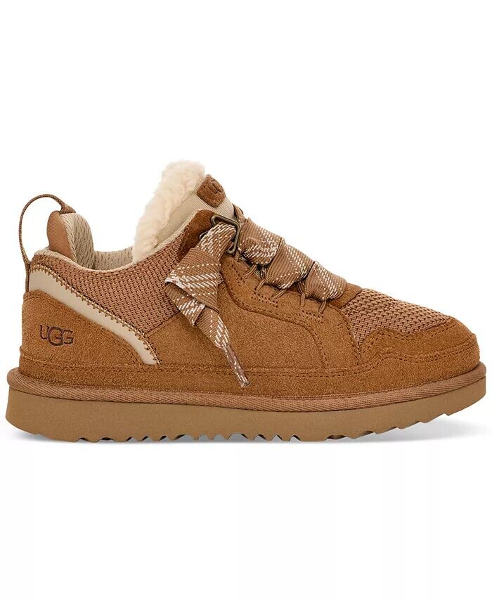 Детские уютные кроссовки на шнуровке Lowmel Ugg, бежевый — фото 2