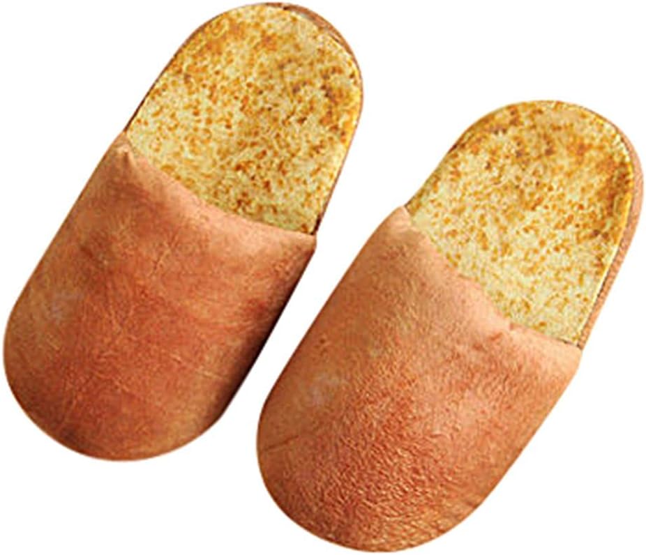 

Домашние тапочки Hbeylia для взрослых, осенне-зимние, теплые, с забавным дизайном в виде хлеба, удобные, мягкие, нескользящие, для спальни, с памятью формы, легкие, для дома и улицы, для женщин и мужчин, подарок, коричневый