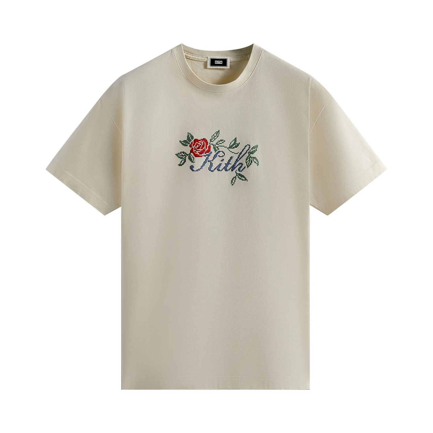 

Футболка с вышивкой Kith Script, Sandrift