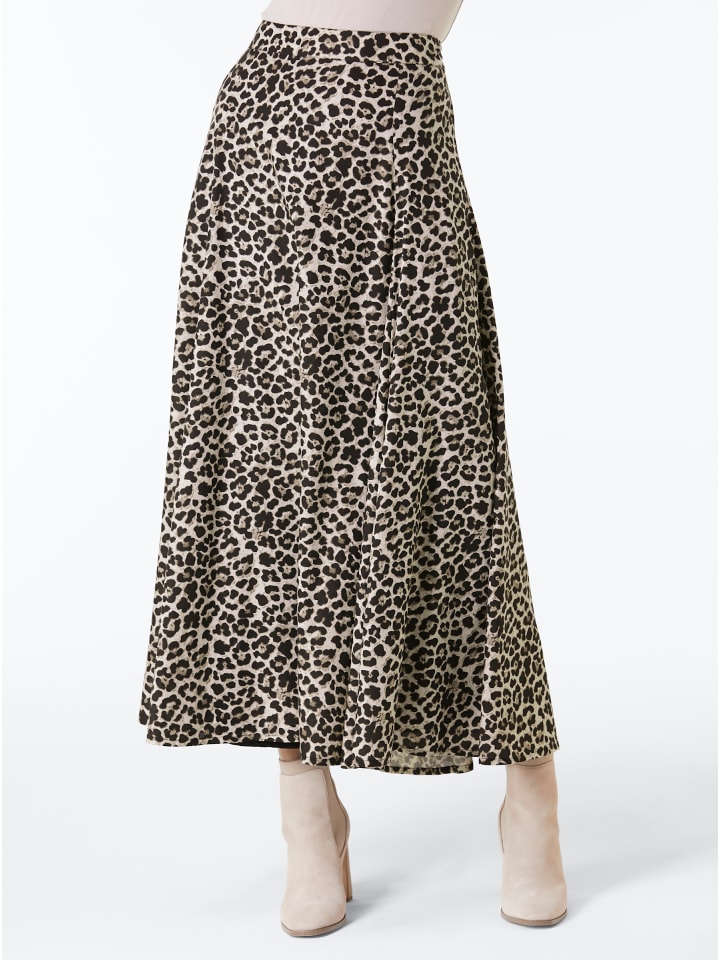 

Юбка цвета слоновой кости с черным принтом creation L