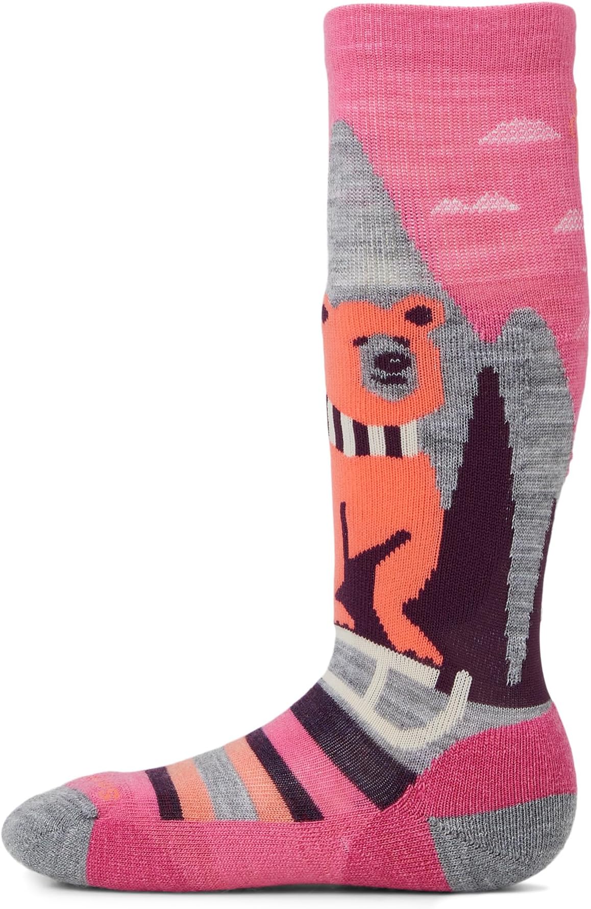 

Носки Smartwool Kids Kids' Ski Light Cushion Sleigh Bear Over The Calf Socks, Garden Pink