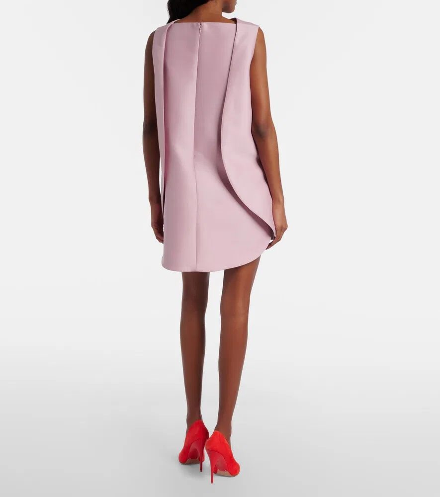 Мини-платье из шелка и шерсти Balenciaga, розовый — фото 3