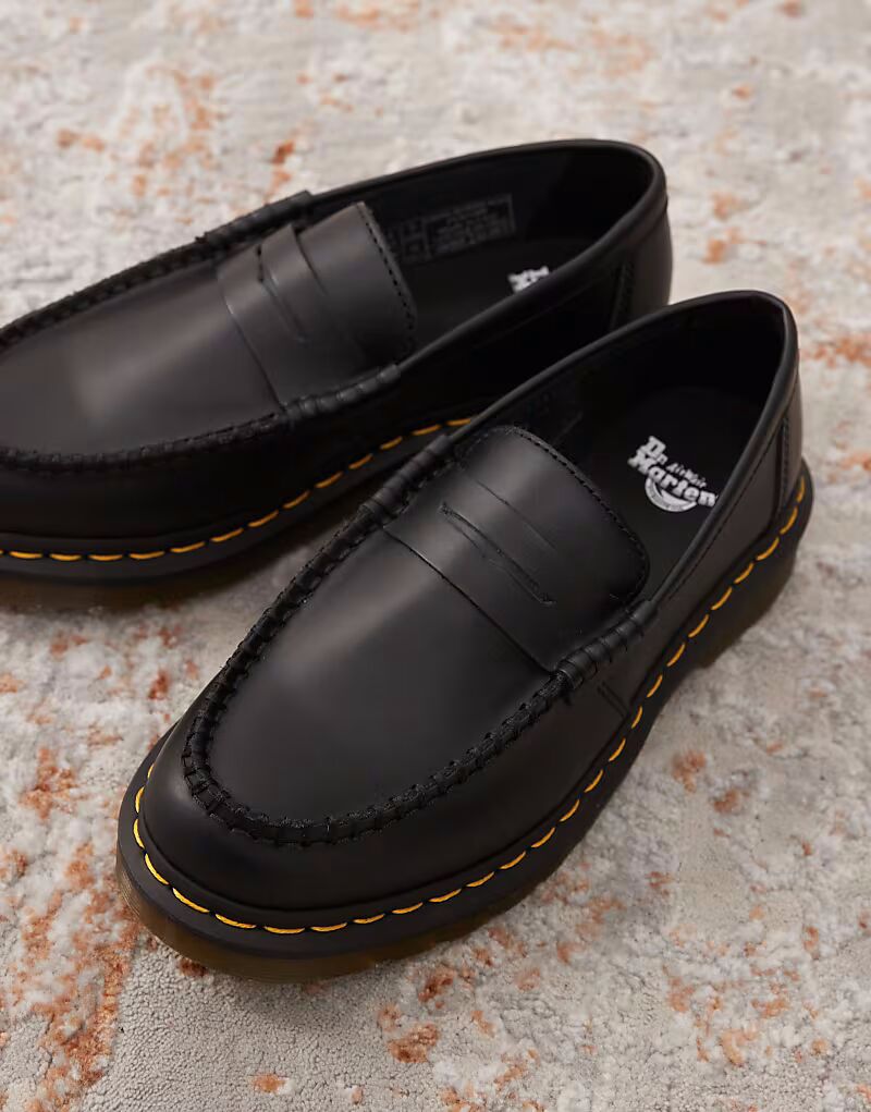 Лоферы Penton унисекс, гладкие, черного цвета Dr Martens — фото 3