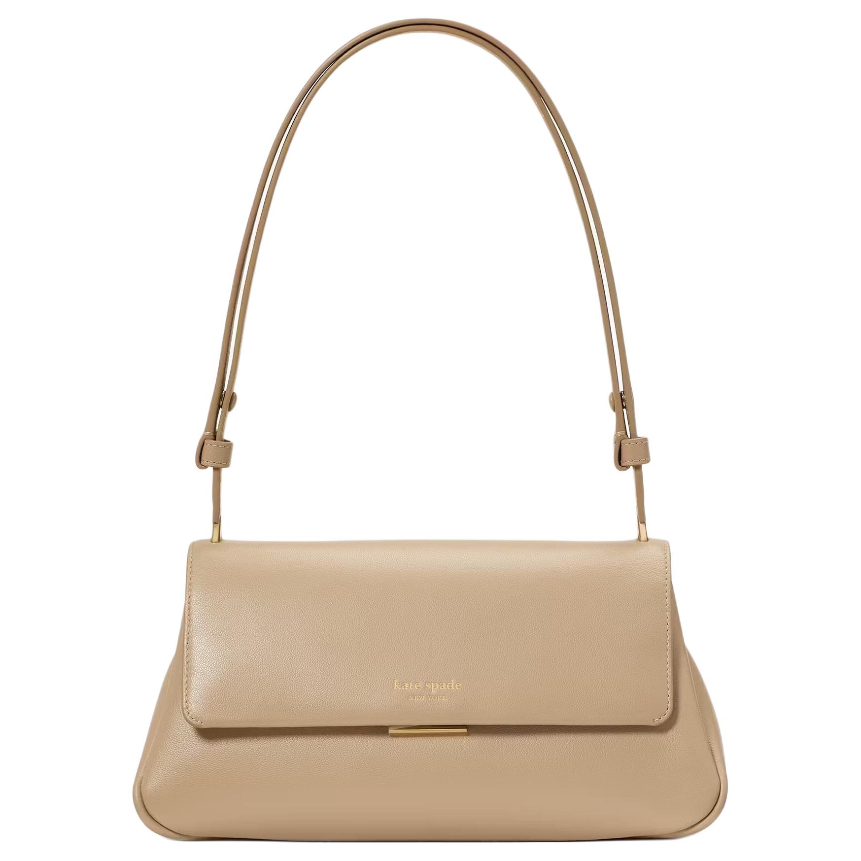 

Kate Spade Кожаная сумка через плечо женская бежевая