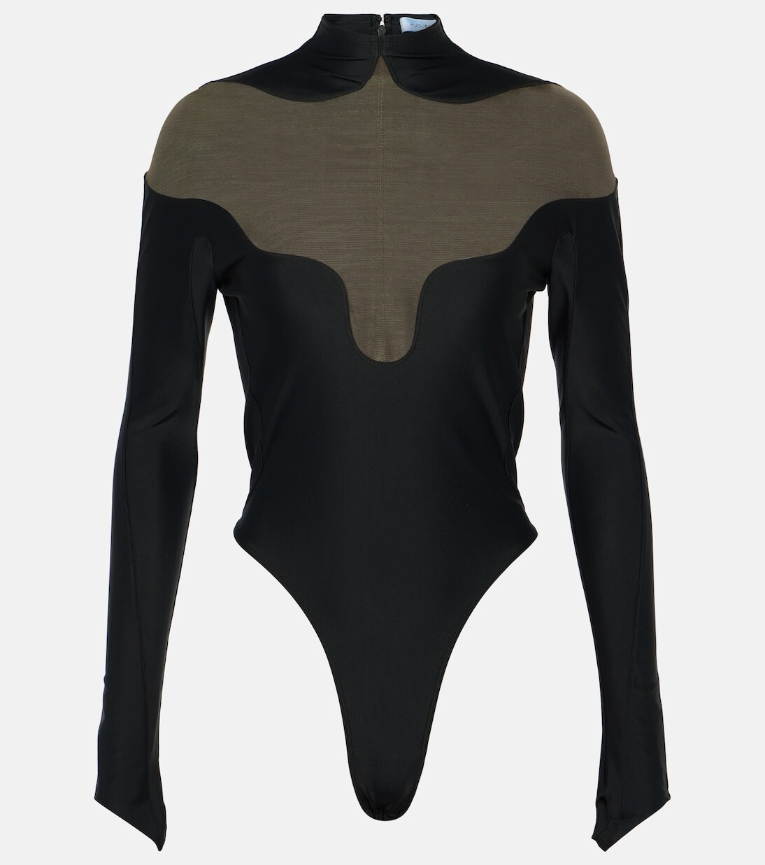 

Боди с вырезами Mugler, черный