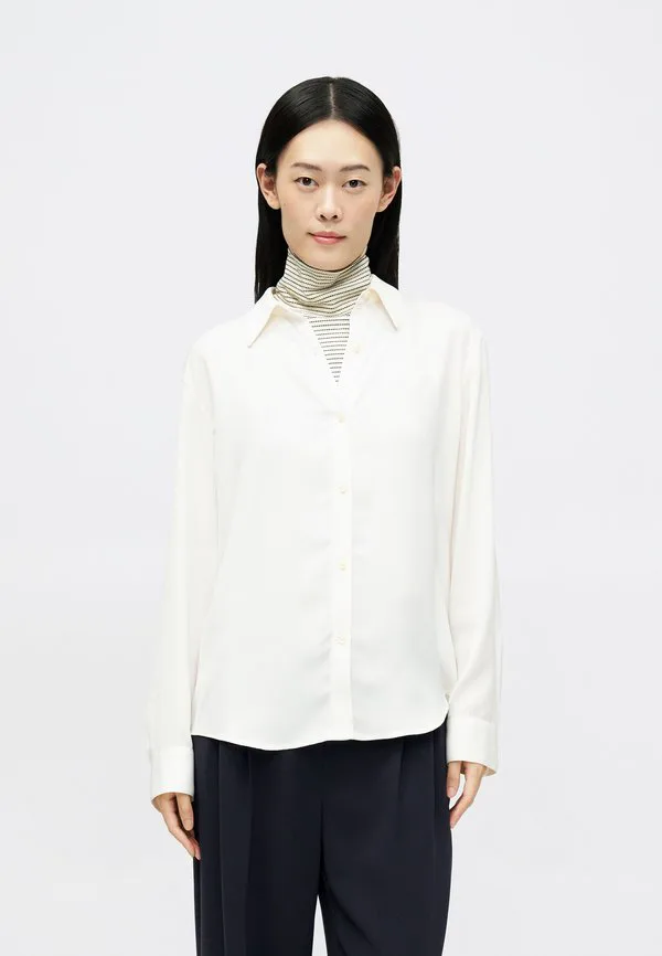 Классическая блузка на пуговицах Calvin Klein, White Greige