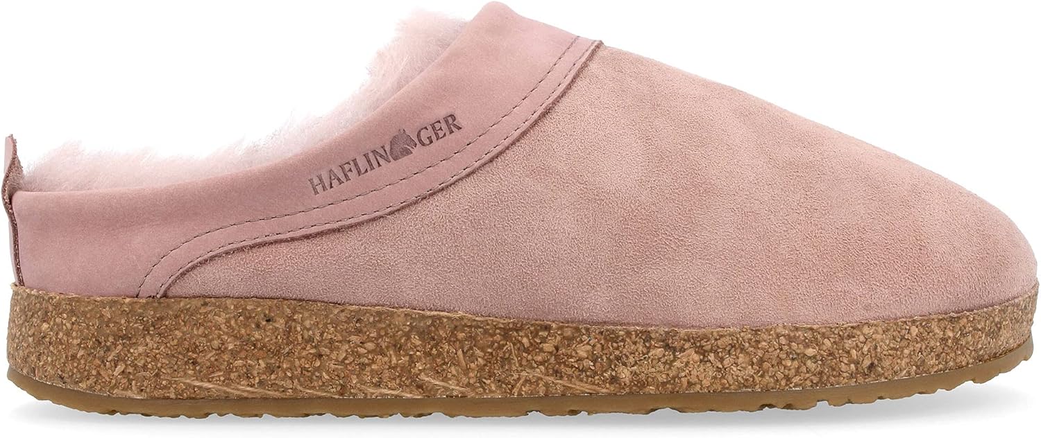 Сабо унисекс HAFLINGER Snowbird из овчины, розовый — фото 4