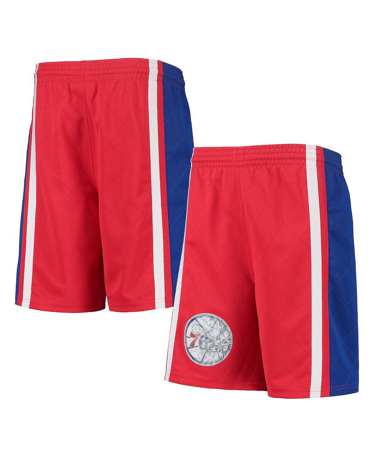 Красные шорты Big Boys Philadelphia 76Ers 1996 Hardwood Classics в честь 75-летия Swingman Mitchell & Ness — фото 2