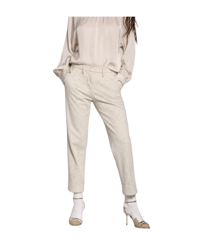 

Брюки-Чиносы из люрекса, облегающие как морковь. Mason'S, бежевый