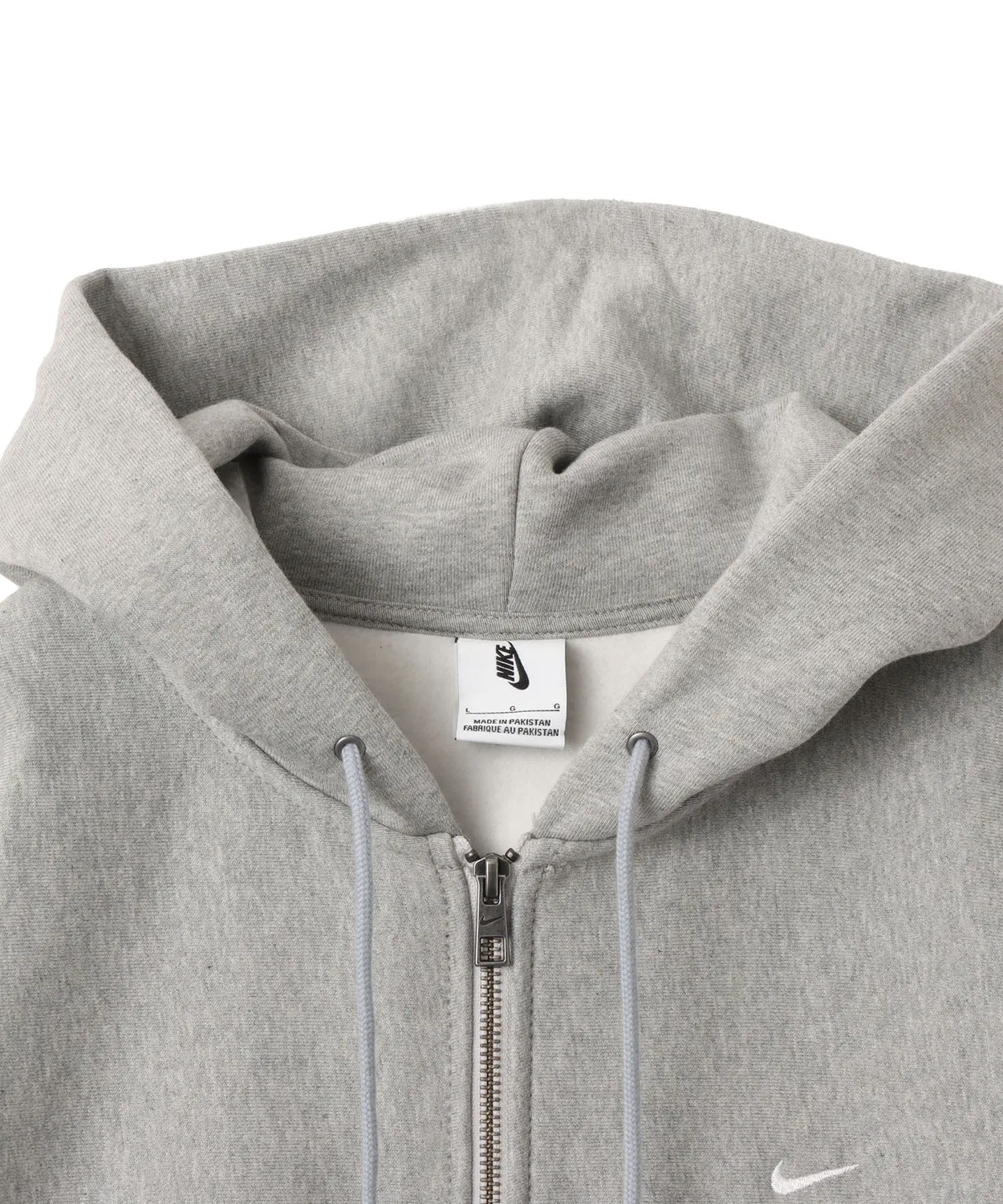 Худи Nike AS M NL Solo Swoosh BB FZ Hoodie серое — фото 2
