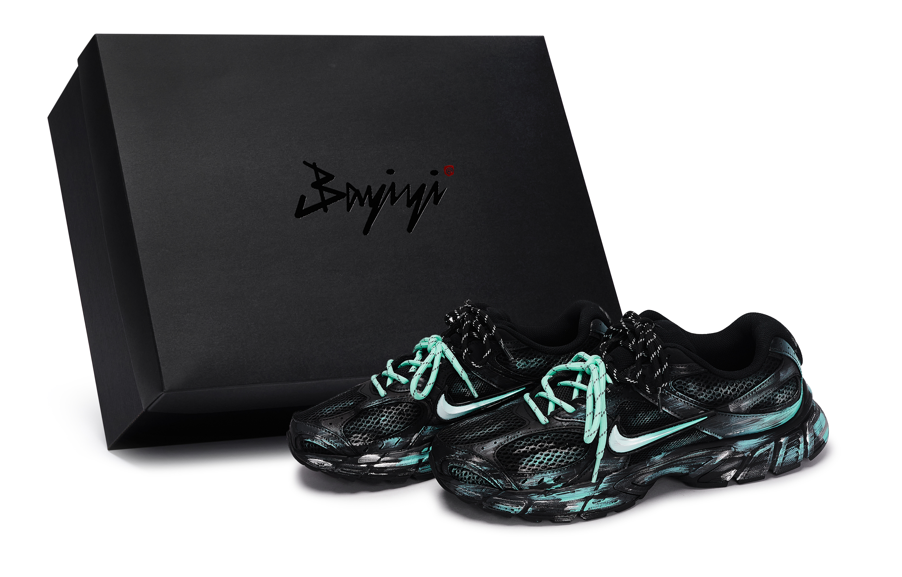 

Nike Кроссовки для бега V5 RNR с низким верхом, устойчивые к истиранию, мужские, черные, Tiffany