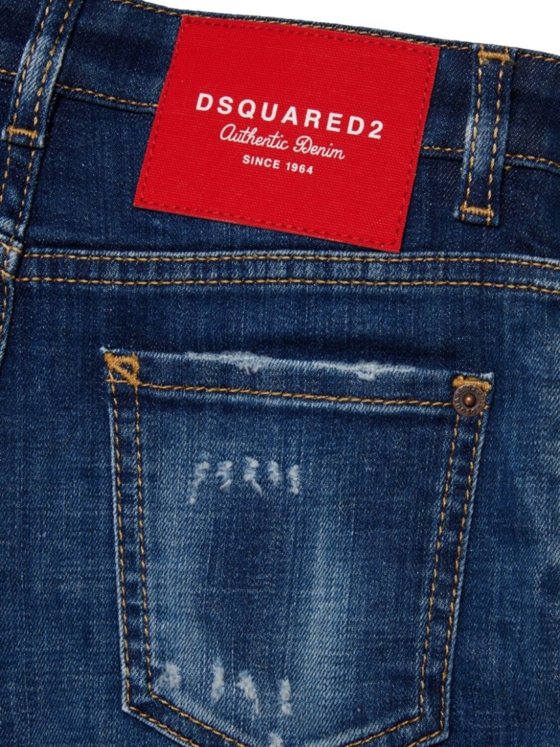 Dsquared2 джинсовые шорты с нашивкой-логотипом, синий — фото 4