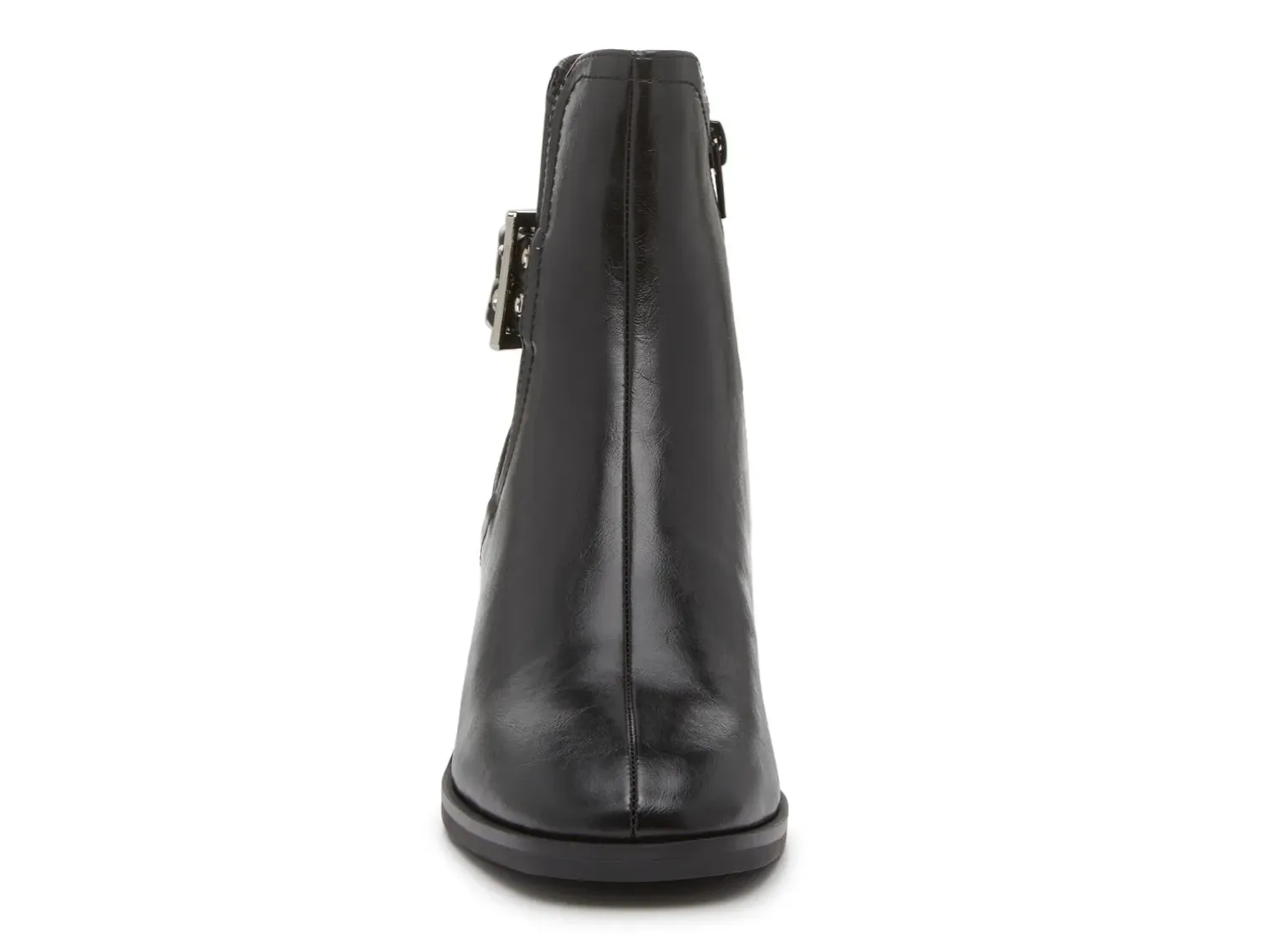 Ботинки женские Steve Madden Treaty на каблуке и с пряжкой, черный — фото 2