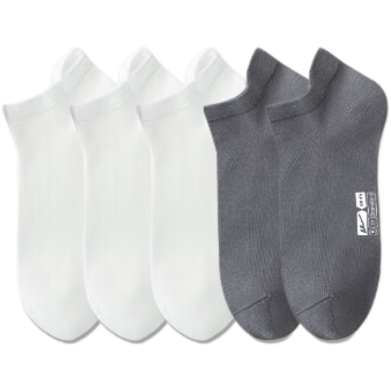 

Носки короткие Unisex 5 Pack WARRIOR, 5 pack (3 белый+2 серый)