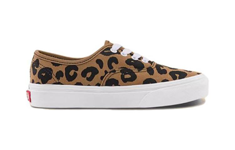 Низкие детские кеды из холста черно-бело-коричневые Vans для детей 3-7 лет — фото 2