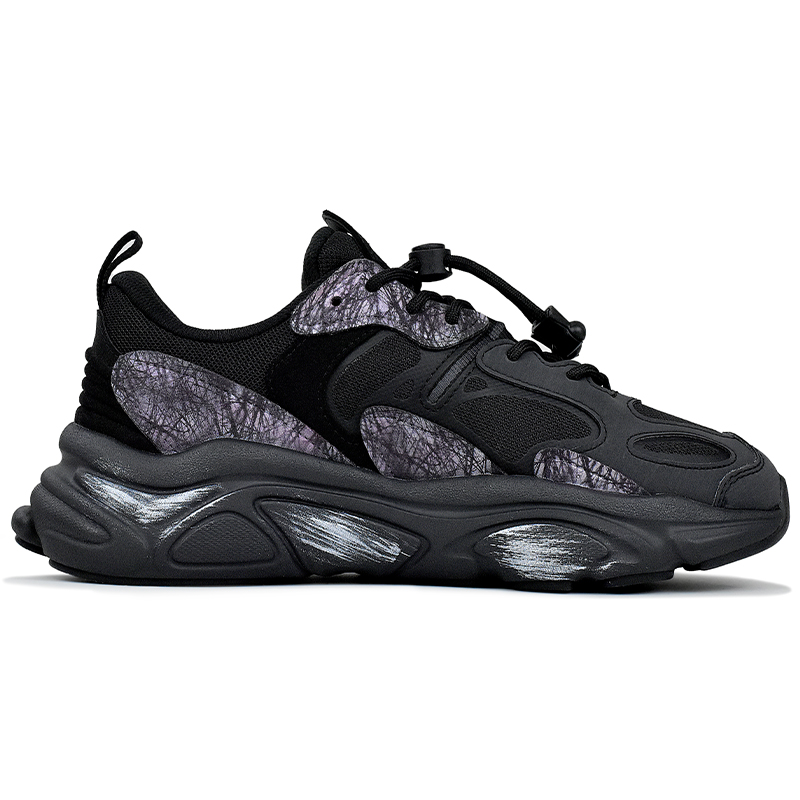 FILA Мужские повседневные кроссовки Mars 2 Abrasion Resistant Low top черные фиолетовые — фото 3