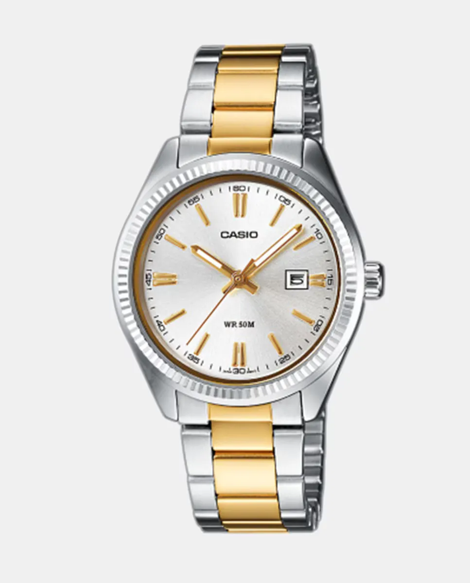 

LTP-1302PSG-7AVEF Женские часы из стали IP Casio, мультиколор