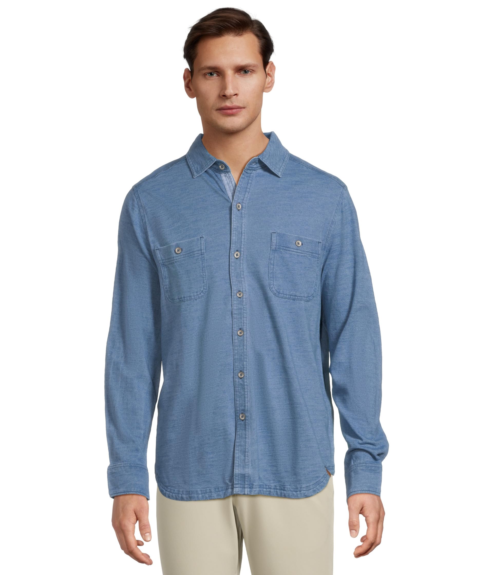 

Рубашка Tommy Bahama Indigo Harbor Shirt Long, цвет Faded Indigo