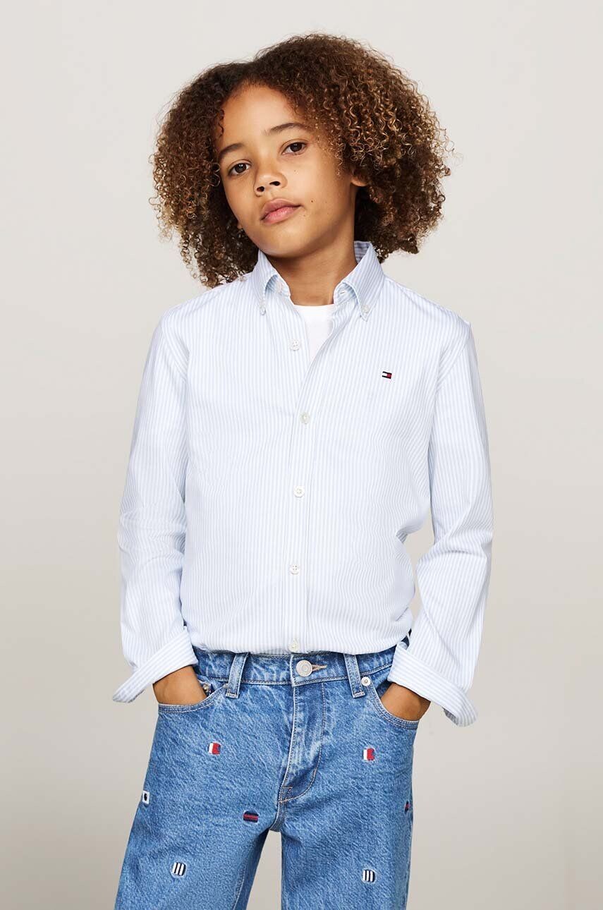 

Хлопковая рубашка для детей Tommy Hilfiger, синий