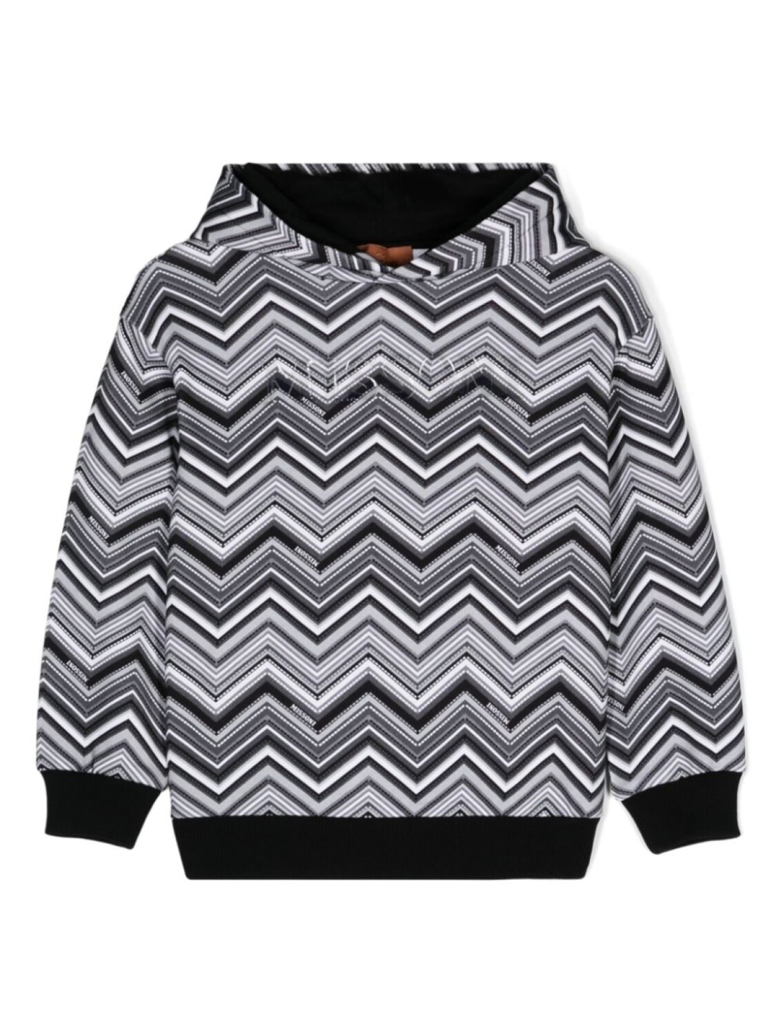 

Missoni Kids худи с узором шеврон, черный