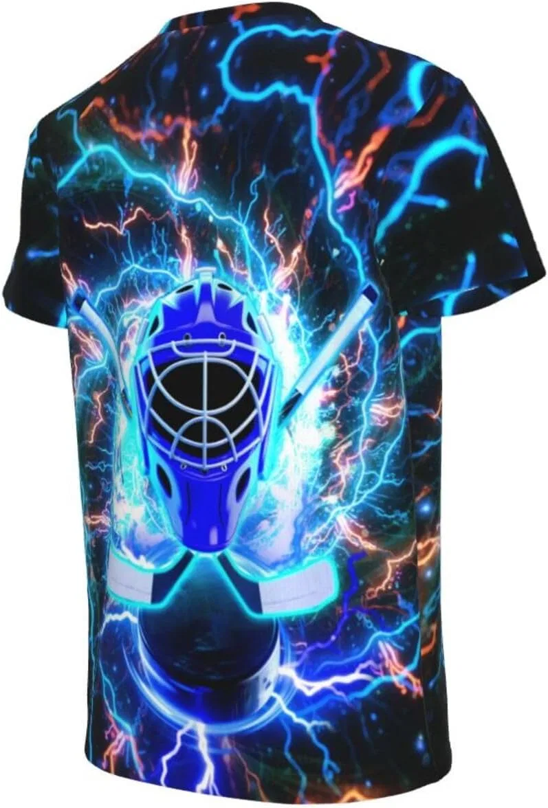 Футболка с принтом Ldvjkx Lightning Ice Hockey, для мальчиков 6-16 лет — фото 2