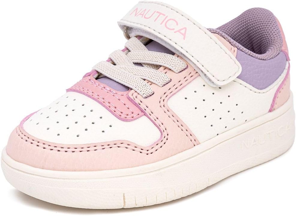 

Кроссовки Nautica для девочек с регулируемым ремешком и эластичными банджи-ремешками, Удобная повседневная обувь (малыши/дети младшего возраста), розовый