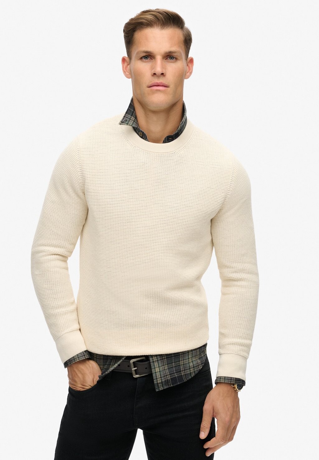 

Джемпер TEXTURED CREW Superdry, желтый