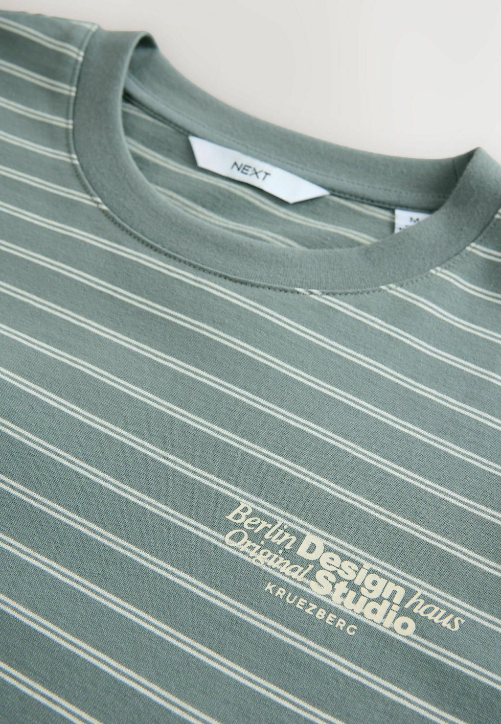 Футболка с принтом REGULAR FIT - STRIPE HEAVYWEIGHT Next, темно-серый — фото 4