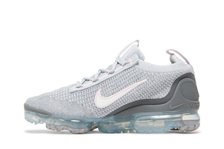 Кроссовки Nike Air VaporMax 2021 Flyknit GS 'Pure Platinum Pink Foam', белый — фото 4
