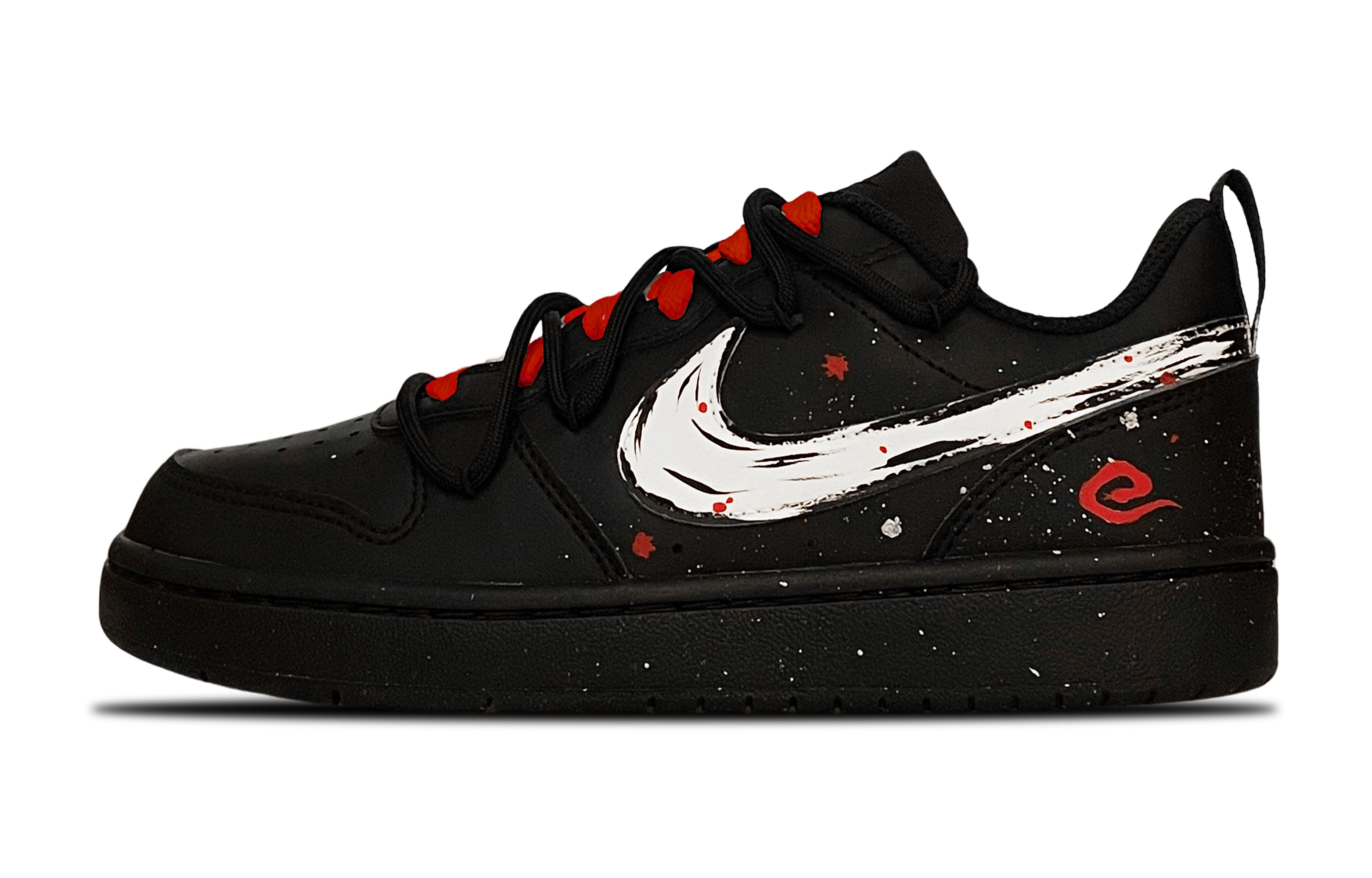 

Низкие детские кроссовки для скейтбординга Court Borough для подростков Nike, черный/красный