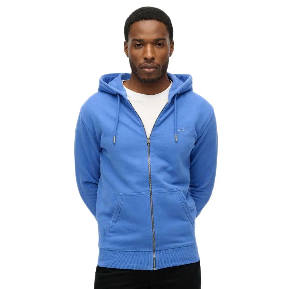 

Толстовка Superdry Essentials Logo full zip, синий