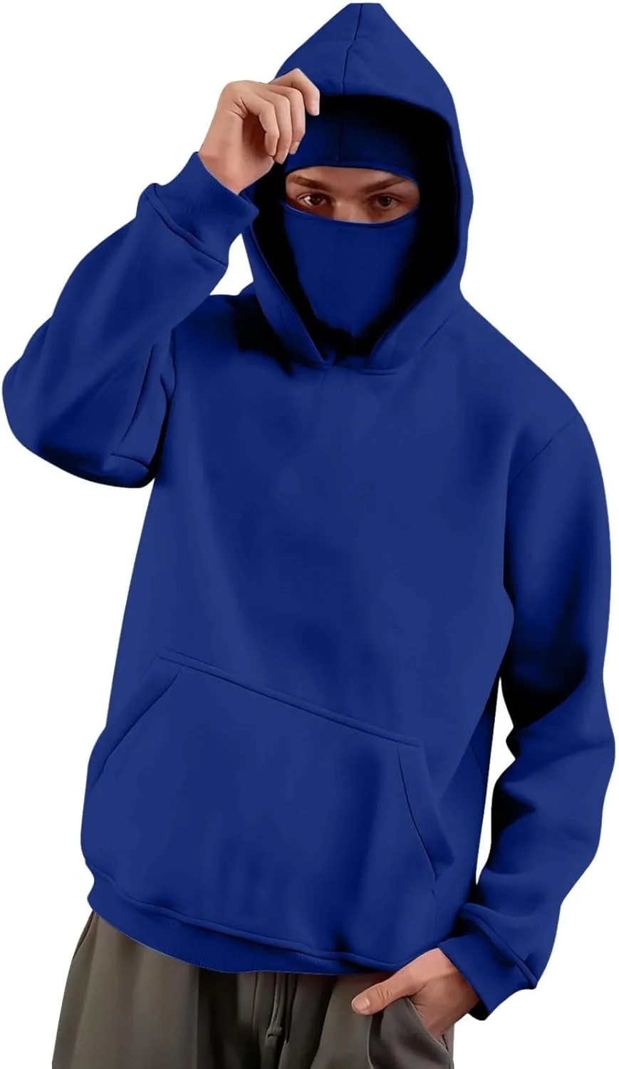 

Мужской худи с балаклавой, двойной слой