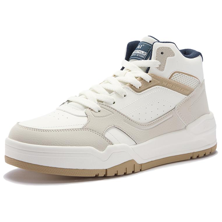 361° Slip Resistant And Breathable высокие кроссовки для скейтбординга мужские White Umber — фото 3
