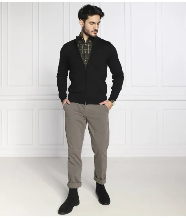 Свитер из шерсти Олбани Slim fit Boss, черный — фото 2