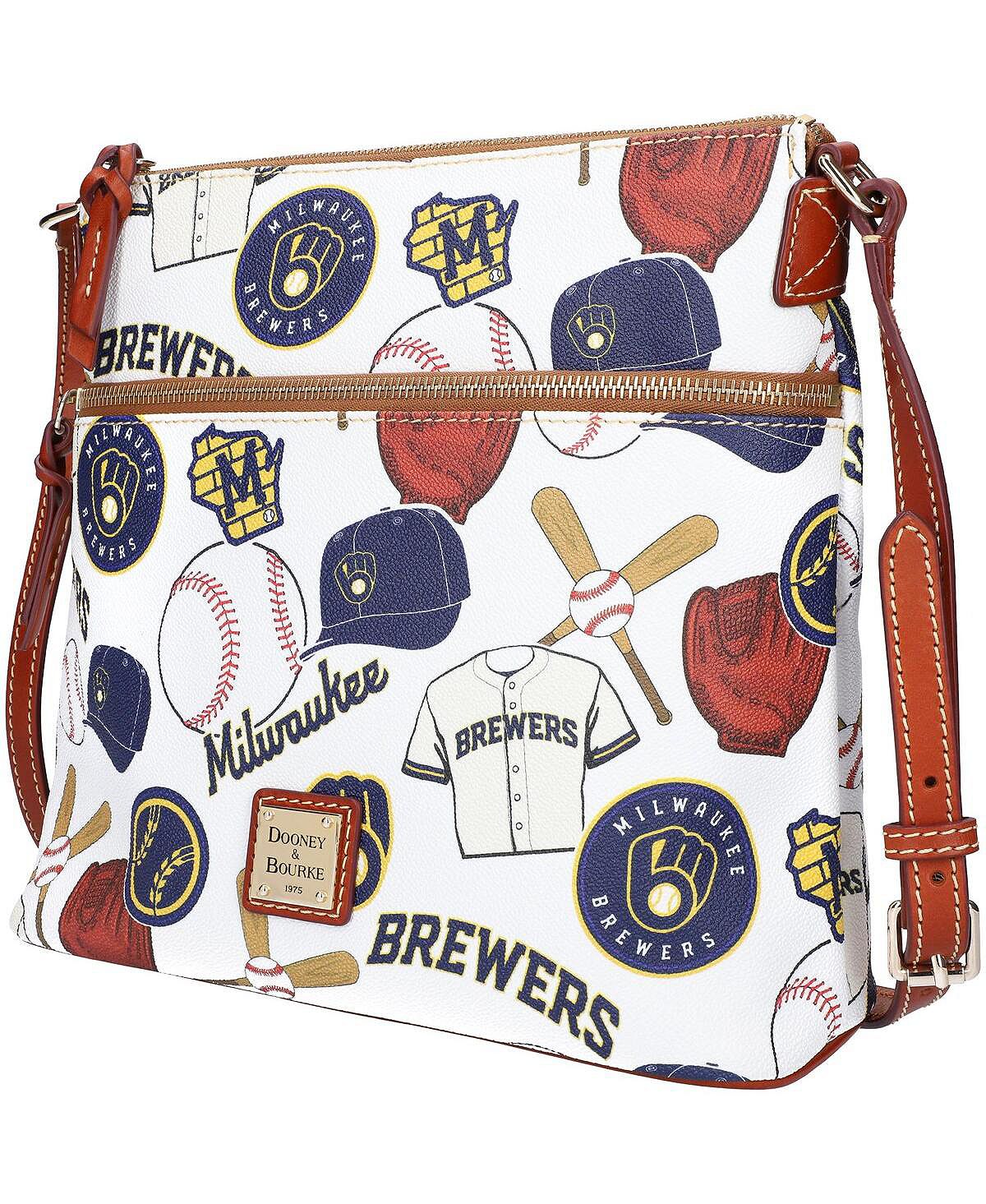 

Женская сумка через плечо Milwaukee Brewers Gameday Dooney & Bourke, белый