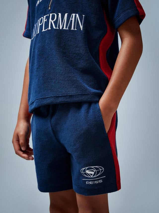 

Детские шорты Krypto с кулиской из хлопковой смеси Reiss, Blue/Red