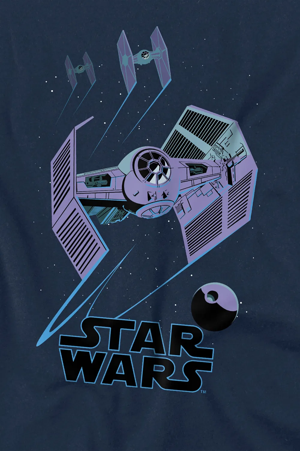 Детский свитшот с принтом Death Star Defenders, Star Wars, темно-синий — фото 2