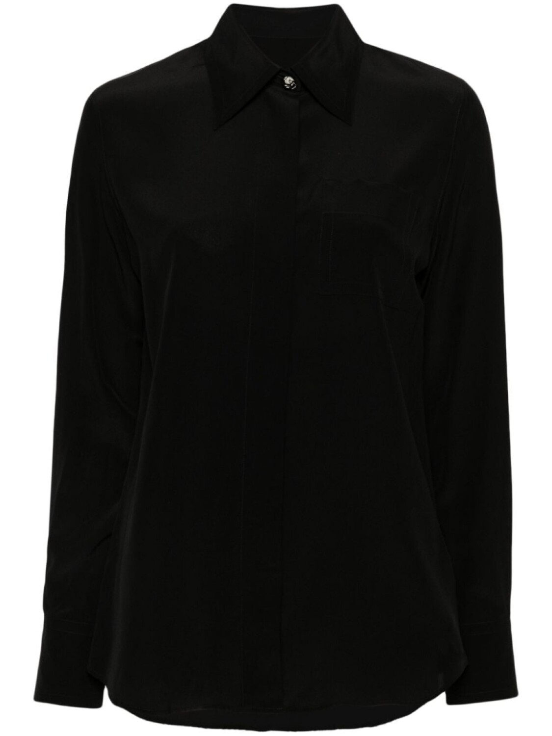 

Lanvin шелковая рубашка с цветочным декором, черный